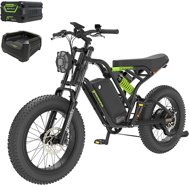 Greenworks 60V 20 in Fat Tire E-Bike 5Ah Battery
