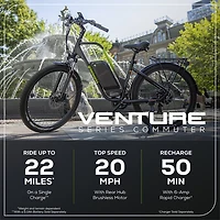 Greenworks Adults’ 60V VENTURE Series 27.5 in Electric Commuter Bike
