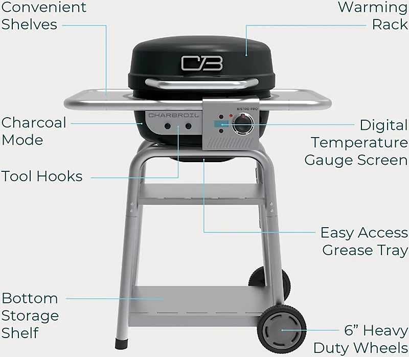 Chabroil Bistro Pro™ Electric Grill + Charcoal Mode