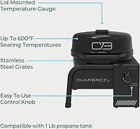 Charbroil Bistro Pro Tabletop Gas Grill Blackout