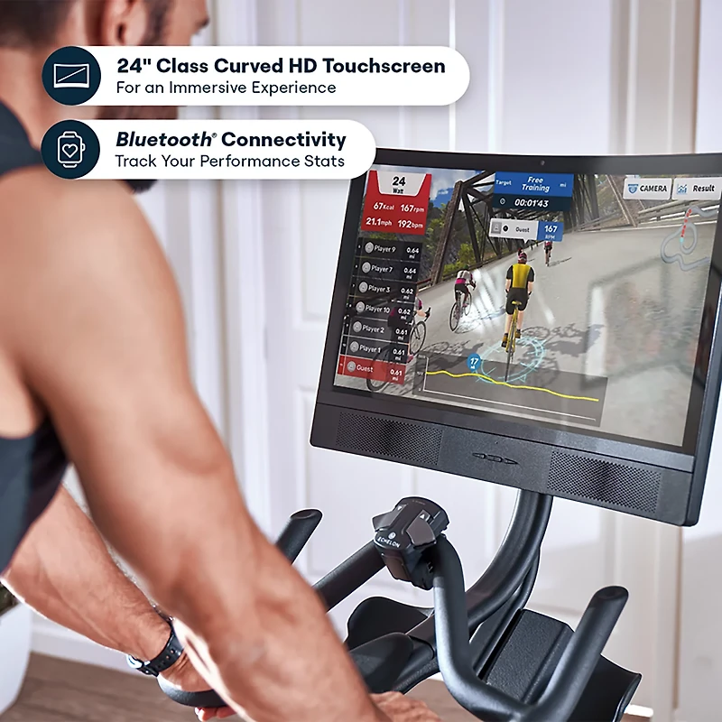 Echelon Connect EX-8s Smart Exercise Bike With 24" Class Curved HD Touchscreen and Magnetic Resistance