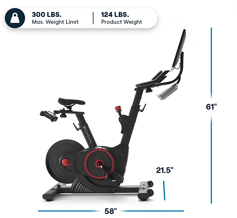 Echelon Connect EX-5s Smart Exercise Bike With 22" Class HD Touchscreen and Magnetic Resistance
