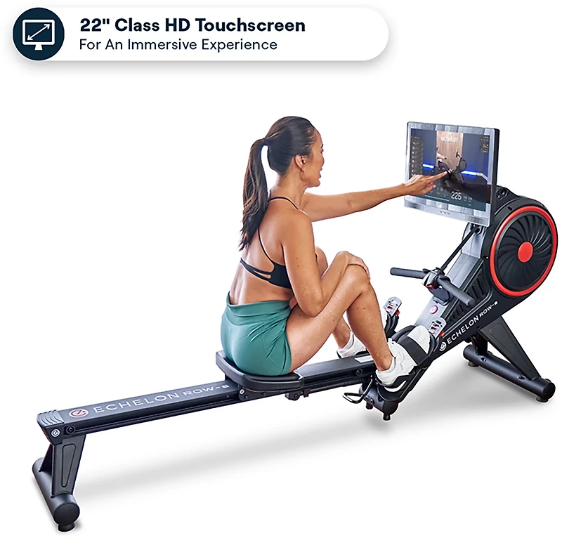 Echelon Row-S Indoor Rowing Machine with 22" class Rotating HD Touchscreen and Magnetic Resistance
