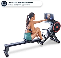 Echelon Row-S Indoor Rowing Machine with 22" class Rotating HD Touchscreen and Magnetic Resistance