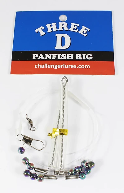 Three D 3 Arm Fluorocarbon Panfish Rig with Blades