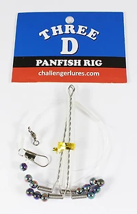 Three D 3 Arm Fluorocarbon Panfish Rig with Blades