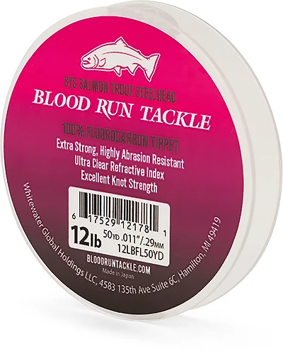 Blood Run Tackle Co. 12 lb. - 50 yards Fluorocarbon Leader Fishing Line