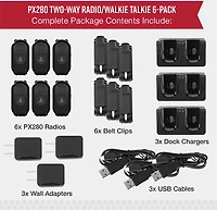 Cobra PX280 Business 2-Way Radio 6-Pack