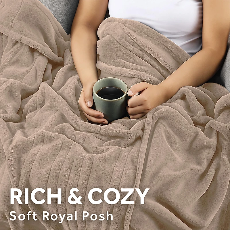 Sunbeam 50 in x 72 in Sherpa Heated Throw