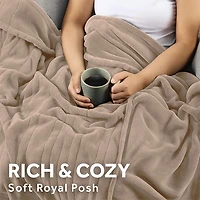 Sunbeam 50 in x 72 in Sherpa Heated Throw