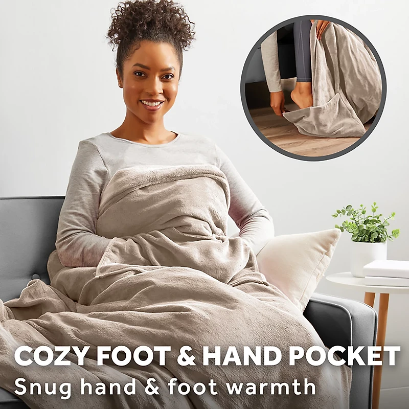 Sunbeam 50 in x 72 in Sherpa Heated Throw