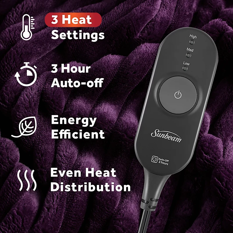 Sunbeam 50 in x 60 in Heated Throw