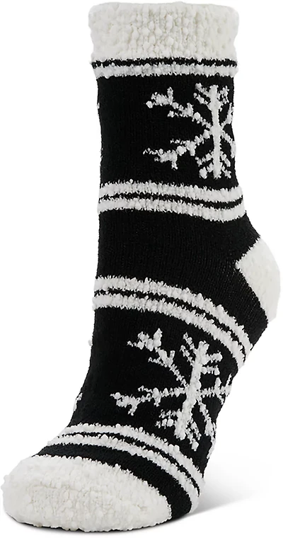 Magellan Outdoors Women's Snowflake Popcorn Lodge Crew Socks