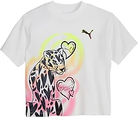 PUMA Girls’ 4-6X Airbrushed Cotton Jersey Fashion T-shirt