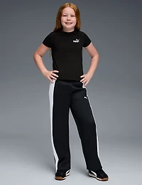 PUMA Girls’ 4-6X Foundations Cotton/Spandex Stretch Jersey Baby T-shirt