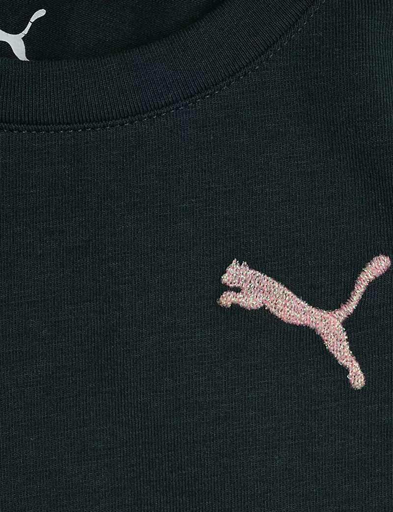 PUMA Girls’ 4-6X Bow Society Pack Cotton/Spandex Baby T-shirt