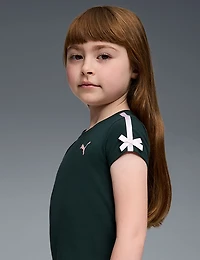 PUMA Girls’ 4-6X Bow Society Pack Cotton/Spandex Baby T-shirt