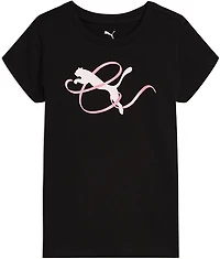 PUMA Girls’ Bow Society Pack Cotton/Spandex T-shirt
