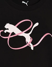 PUMA Girls’ Bow Society Pack Cotton/Spandex T-shirt