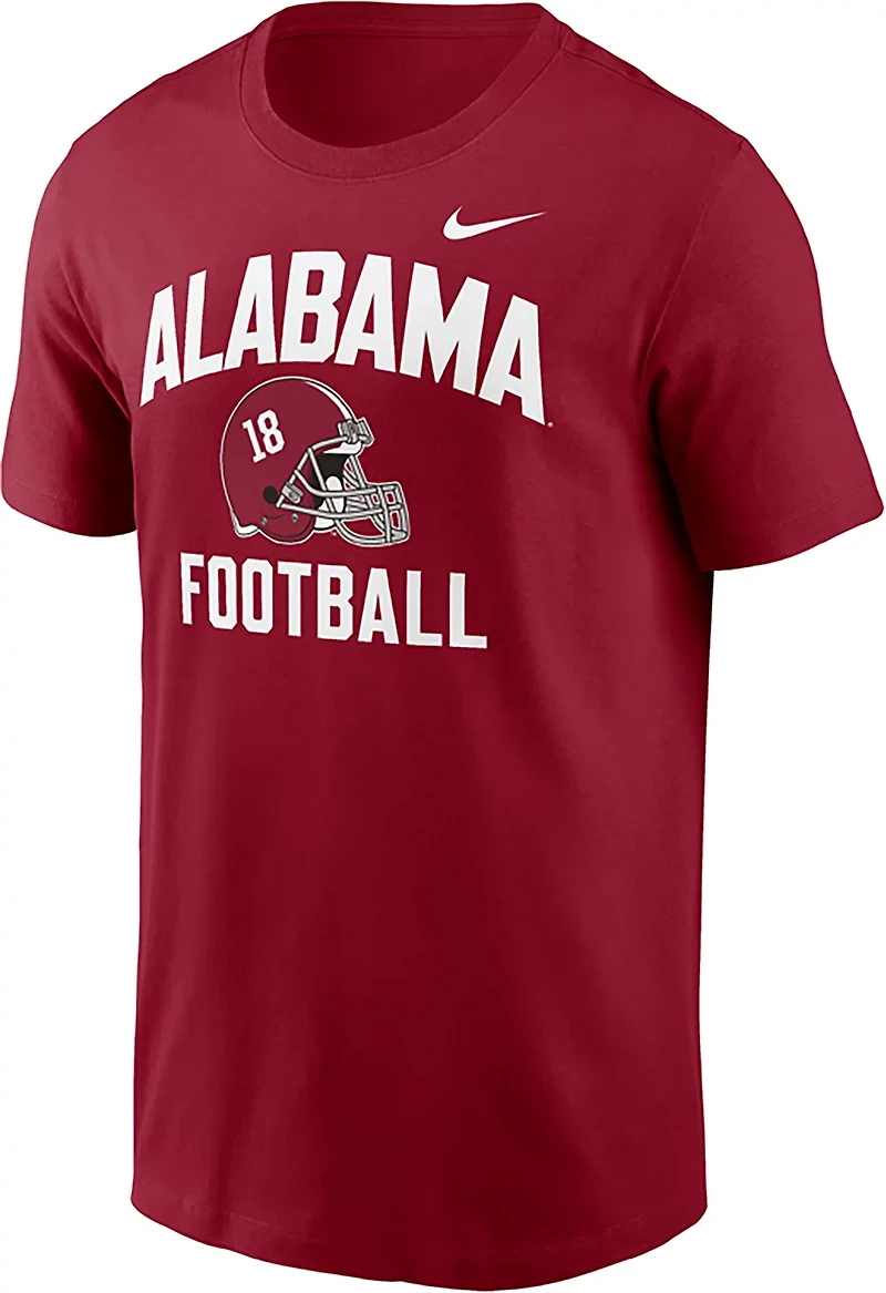 Nike Men's University of Alabama Team Arch Football Helmet Graphic T-shirt