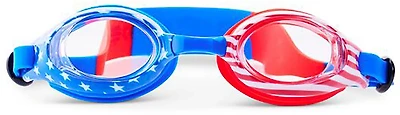 Aqua2ude Kids’ Red White and Blue Swim Goggles