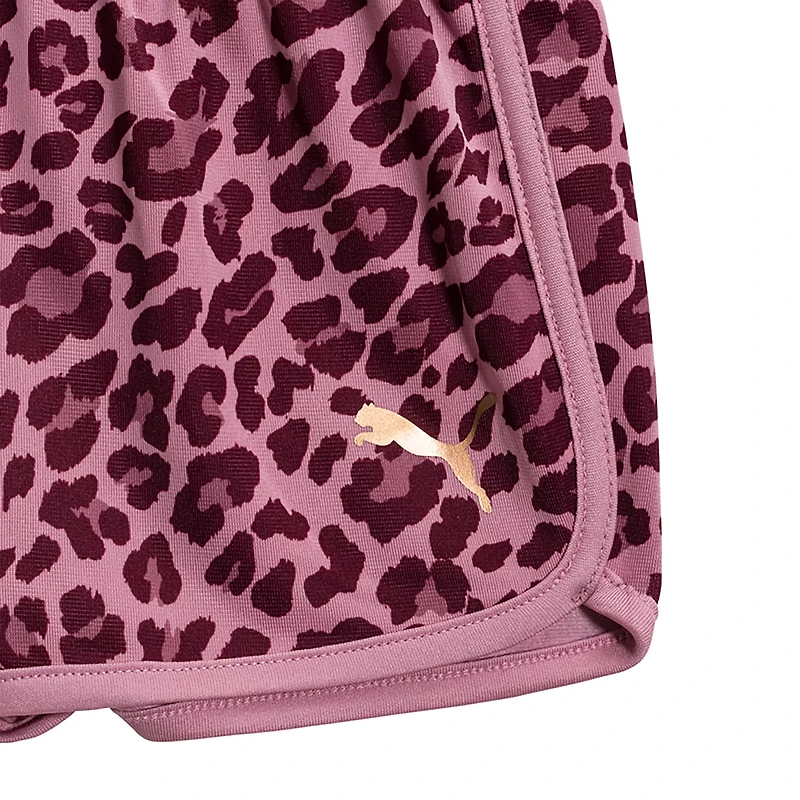 PUMA Girls’ 4-6X Poly Fleece Hoodie & Tricot Short Set