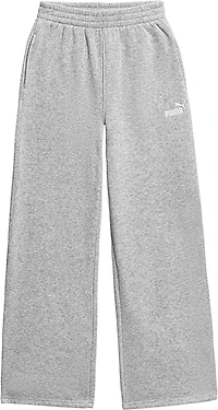 PUMA Girls' 4-6X Essential Basics Spun Poly Fleece Wide Leg Pants