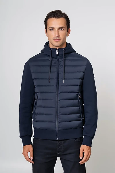 The Recycled Planet Men’s Lenny Quilted Fleece Hoodie