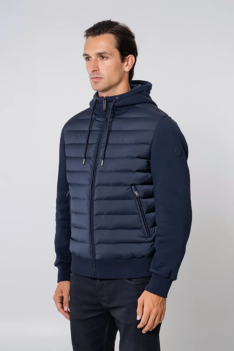 The Recycled Planet Men’s Lenny Quilted Fleece Hoodie