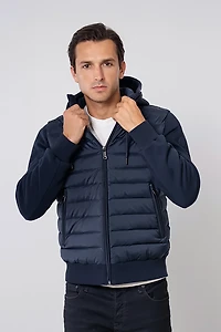 The Recycled Planet Men’s Lenny Quilted Fleece Hoodie