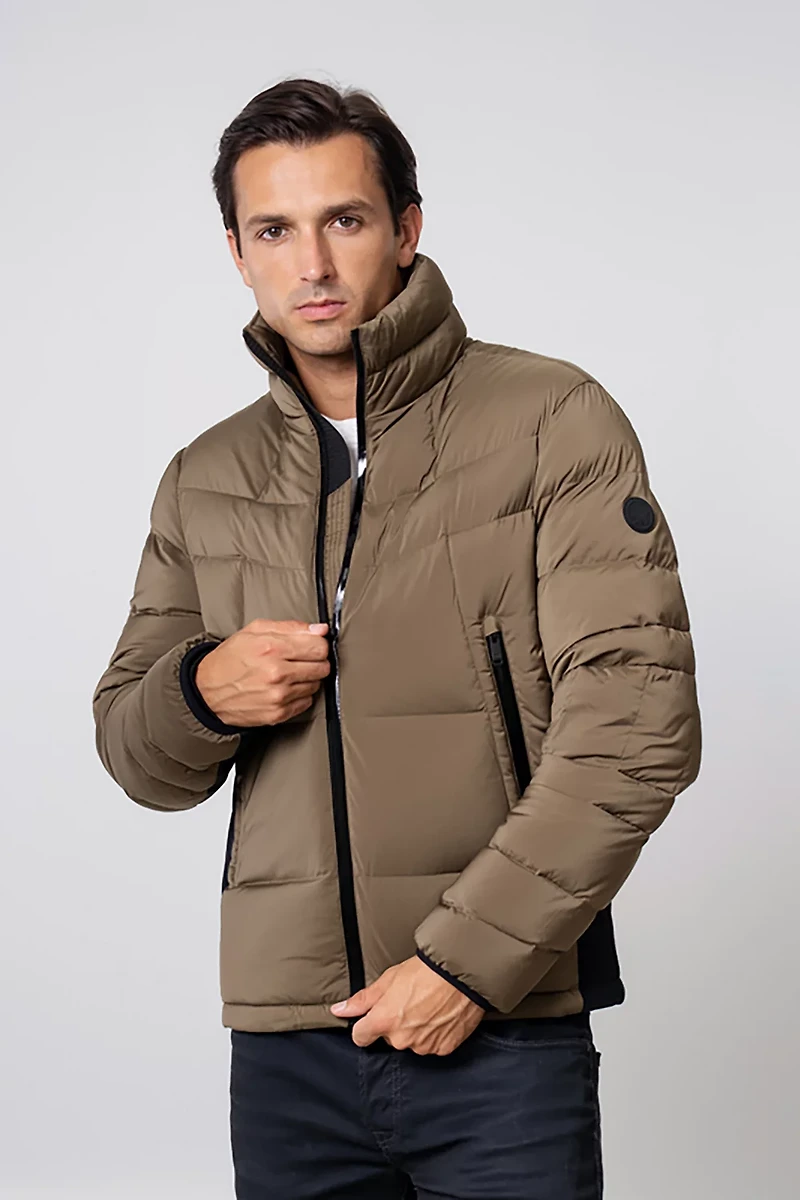 The Recycled Planet Men’s Downhill Quilted Hipster Jacket