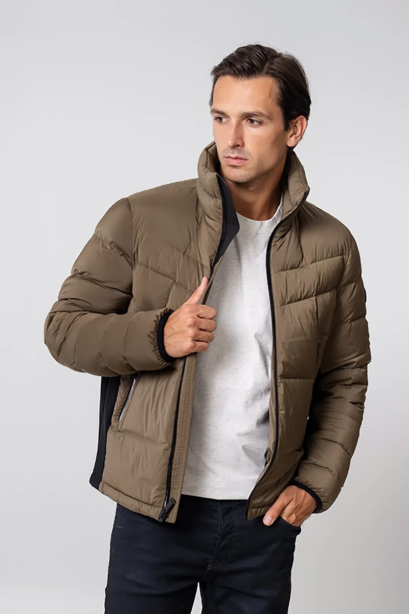 The Recycled Planet Men’s Downhill Quilted Hipster Jacket
