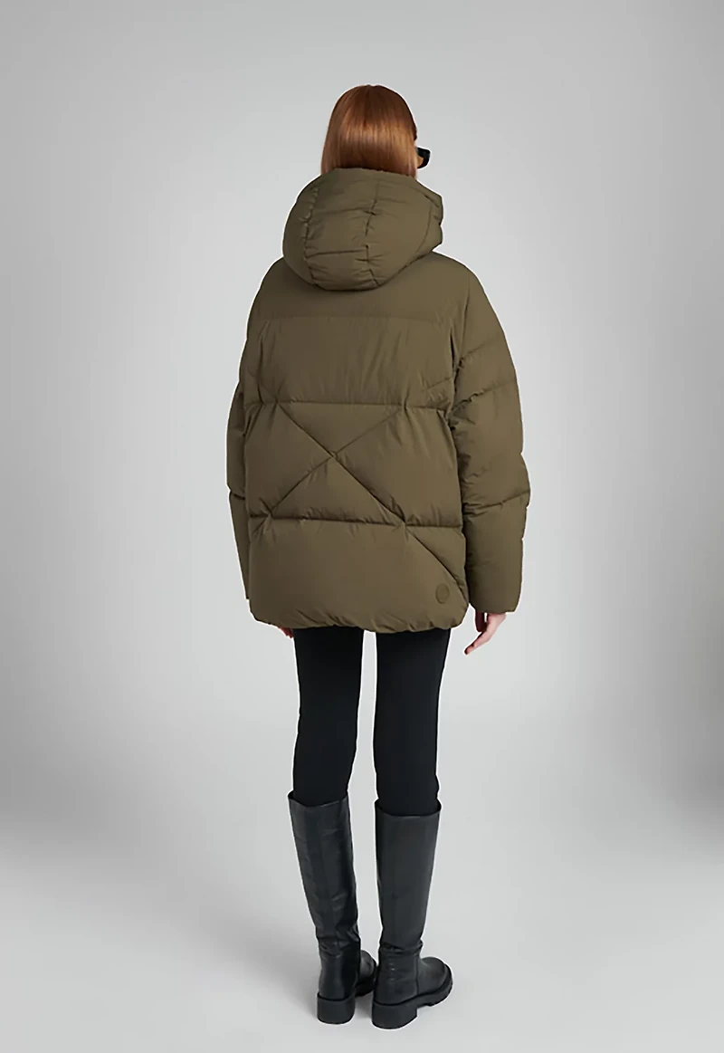 The Recycled Planet Women’s Hooded Poncho Swing Coat