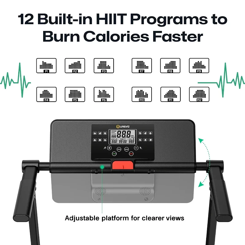 Urevo 2-in-1 Folding Walking Pad Treadmill