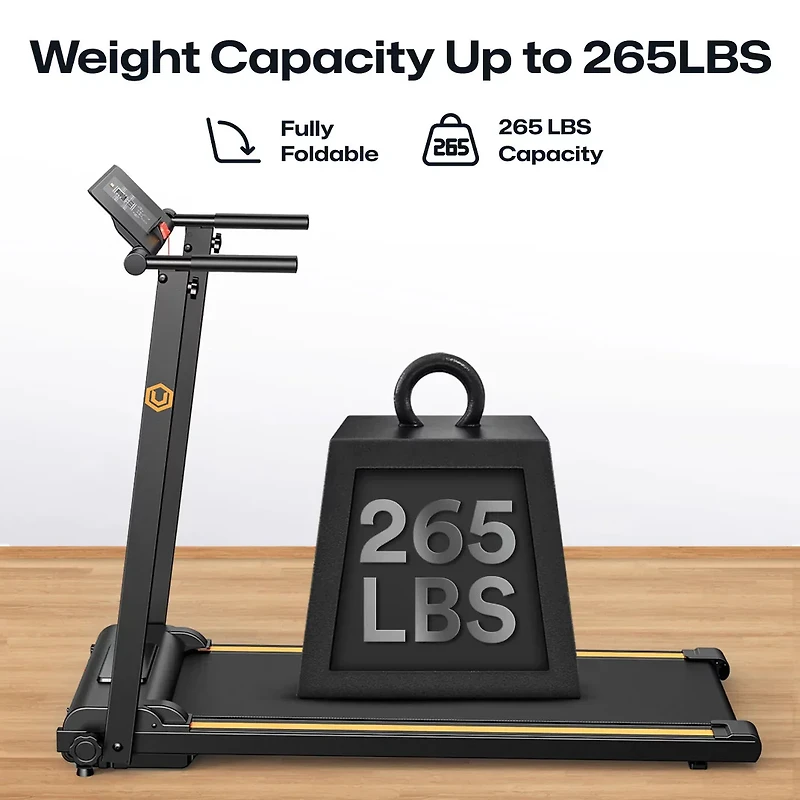 Urevo 2-in-1 Folding Walking Pad Treadmill