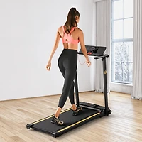Urevo 2-in-1 Folding Walking Pad Treadmill