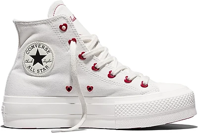 Converse Women’s Chuck Taylor All Star Hearts Hi Lift VDay Shoes