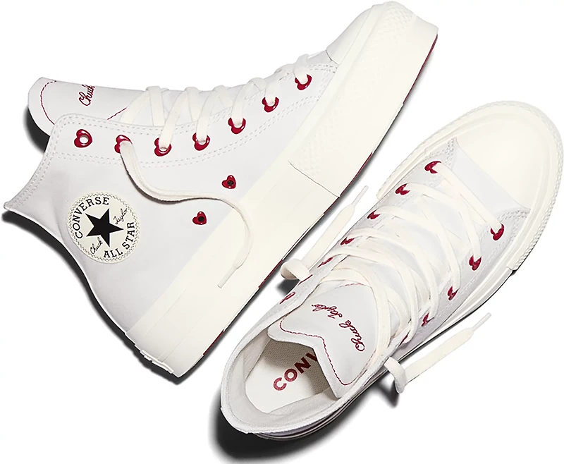 Converse Women’s Chuck Taylor All Star Hearts Hi Lift VDay Shoes