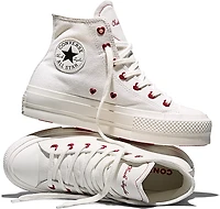 Converse Women’s Chuck Taylor All Star Hearts Hi Lift VDay Shoes