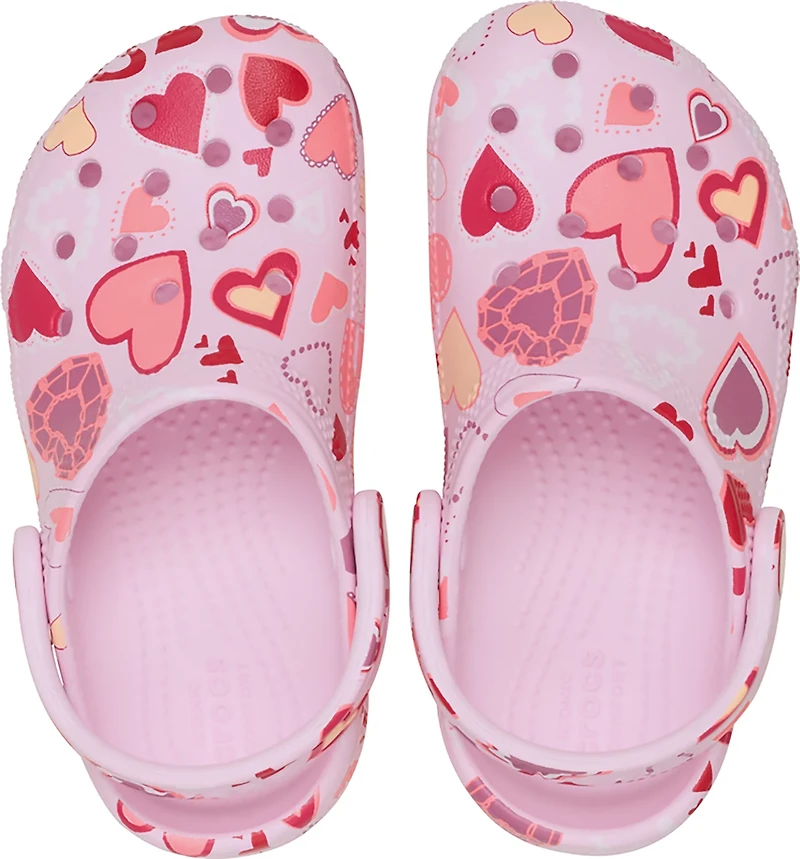 Crocs Girls' Classic Valentine Hearts Clogs