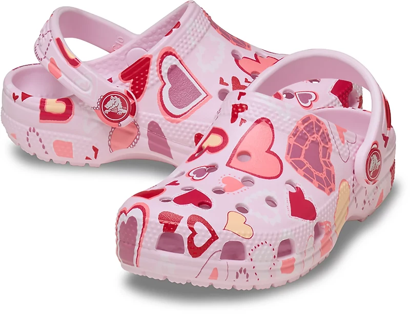 Crocs Girls' Classic Valentine Hearts Clogs