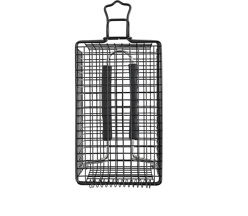 Mr. Bar-B-Q Grill/Flip Basket With Removable Handle