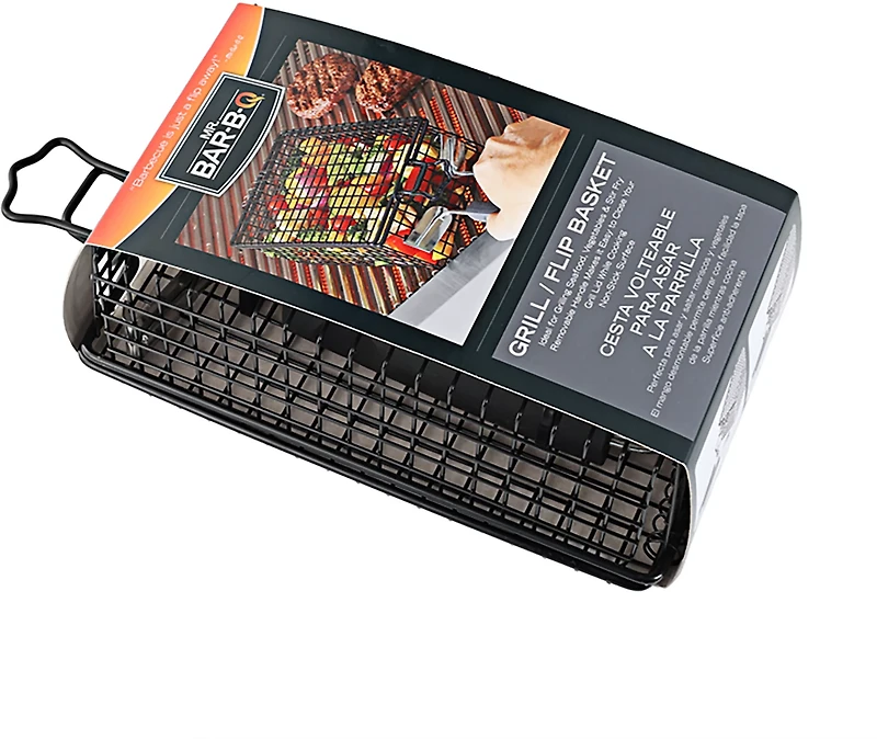 Mr. Bar-B-Q Grill/Flip Basket With Removable Handle