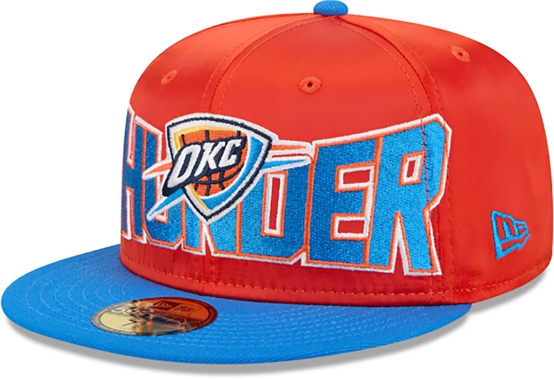 New Era Men's OKC Thunder Satin Blue 59FIFTY Cap