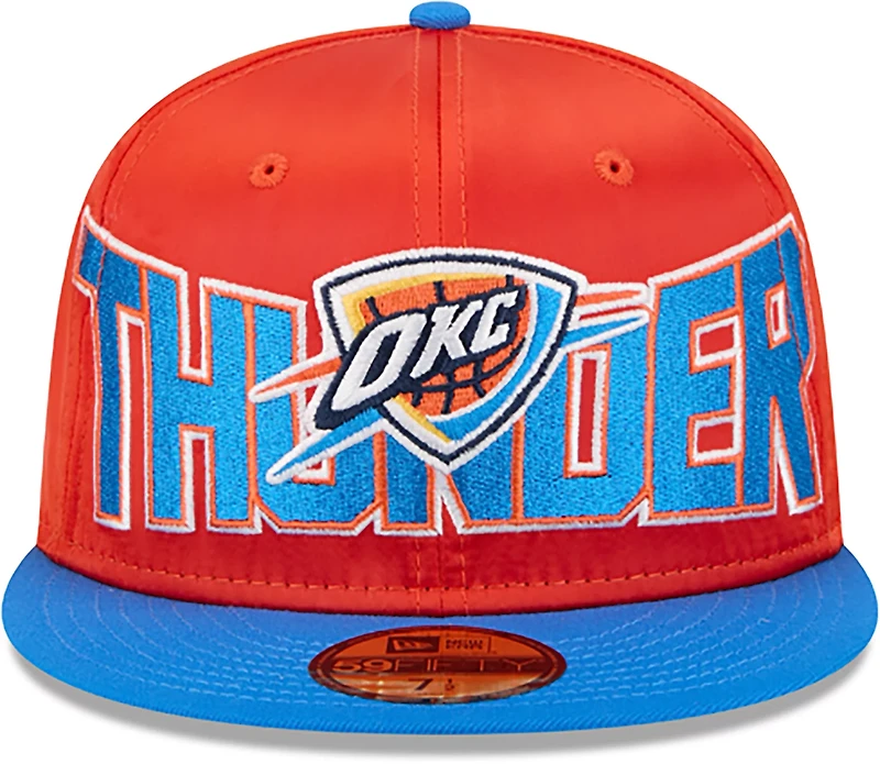 New Era Men's OKC Thunder Satin Blue 59FIFTY Cap
