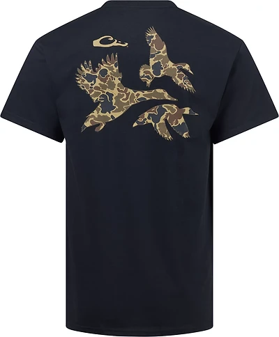 Drake Men's Waterfowl Old School Camo Ducks Graphic T-shirt