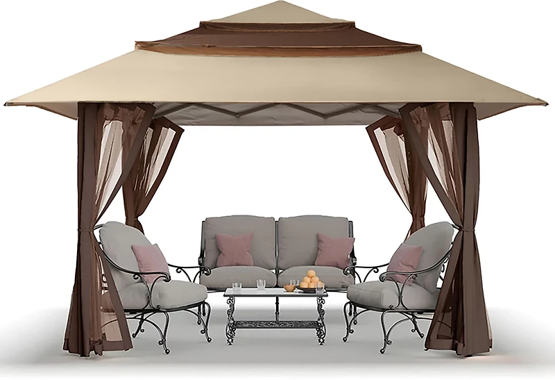 Mosaic 13 ft x 13 ft Triple Pagoda Gazebo Canopy