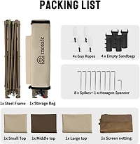 Mosaic 13 ft x 13 ft Triple Pagoda Gazebo Canopy