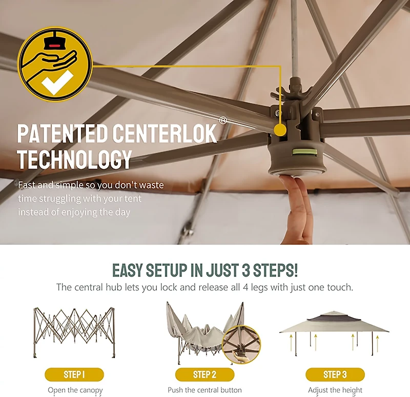 Mosaic 13 ft x 13 ft Triple Pagoda Gazebo Canopy