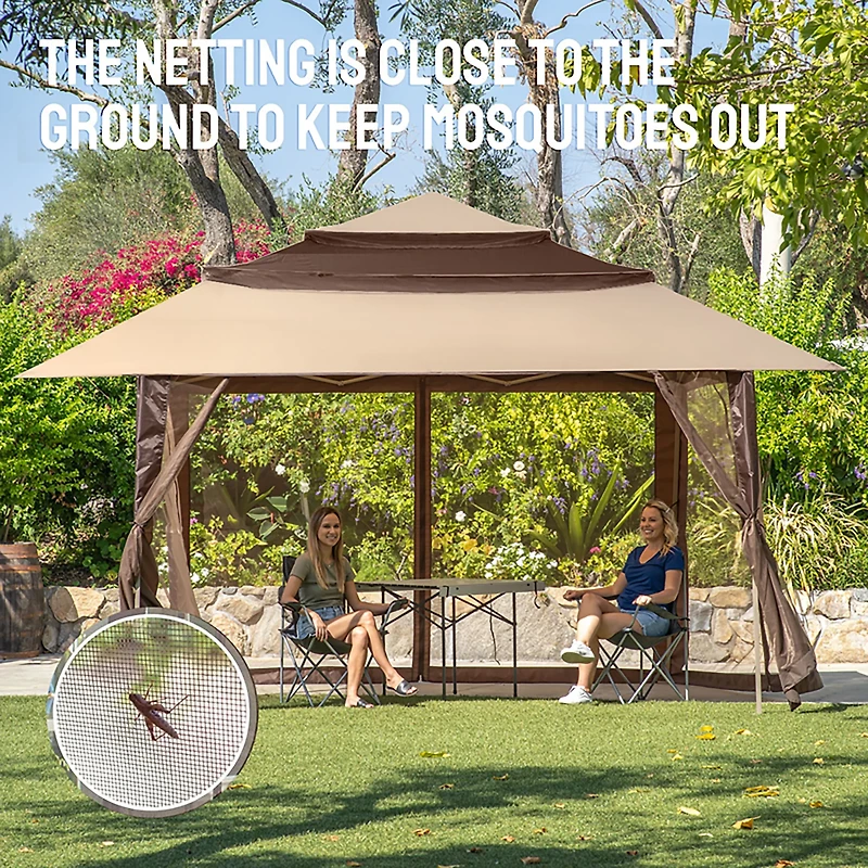 Mosaic 13 ft x 13 ft Triple Pagoda Gazebo Canopy